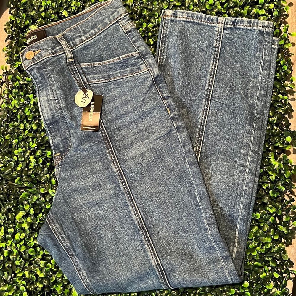 Express Original Straight Super High Flare Jeans size 10 / R